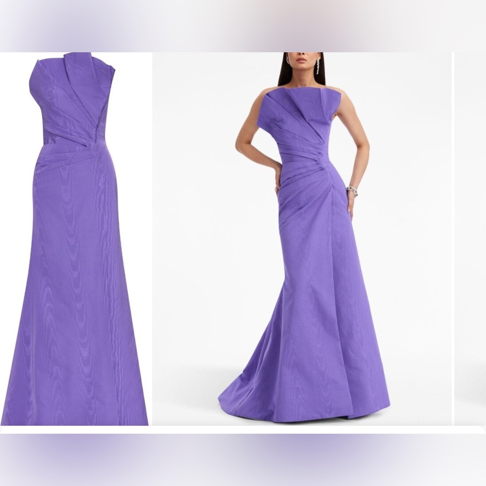 $9490 Oscar de la Renta
Draped Moire Faille Trumpet Gown size 8